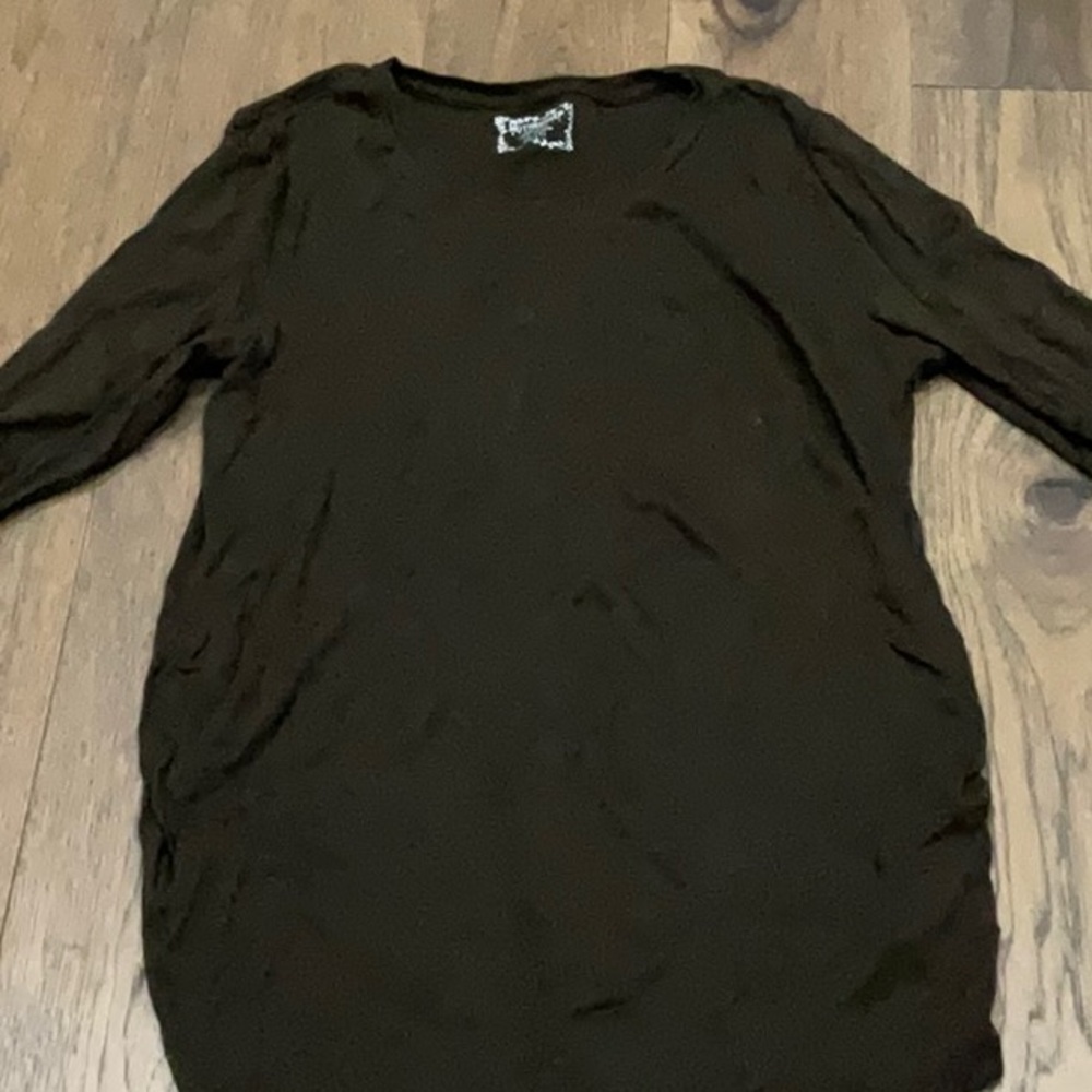 Maternity Brown 3/4 Long Sleeve Tunic Top